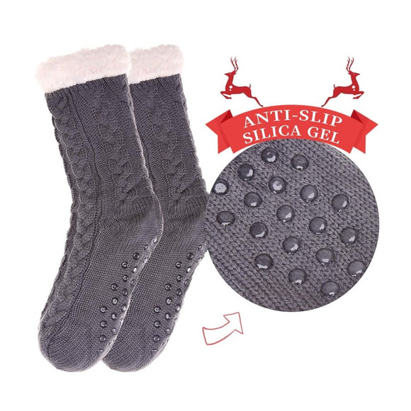 SDBING Women Winter Soft Warm Cozy Fuzzy Fleece Lined Gripper Slipper Socks NEW - Picture 3 of 13